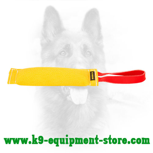 French Linen Dog Bite Tug with Nylon Handle