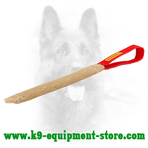 Middle Jute Canine Bite Tug with Small Handle