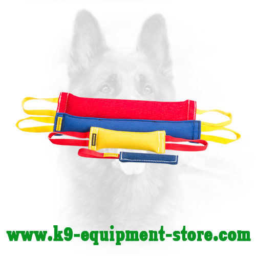 Buy French Linen Dog Bite Tug, Two Handles