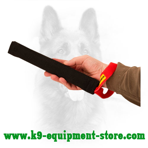 Canine Bite Tug Made of French Linen with Nylon Handle