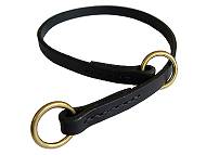 Light Weight Leather Choke Collar For K9 Dog Obedience Training