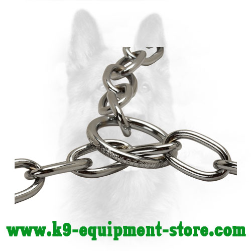 Steel Attachment Rings of Dog Choke Collar