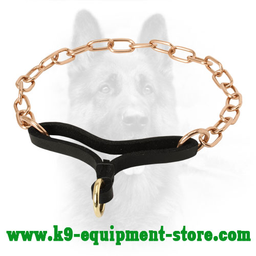 K9 Curogan Martingale Collar with Smooth Leather Element Canine Curogan Martingale Collar with Leather Element