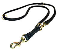 1/5 inch Leather Round Dog Lead - MultiFunctional Leather Lead-K9 Dogs