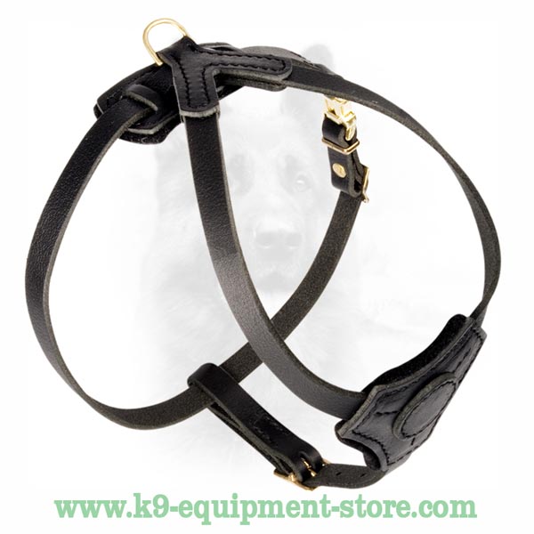 Natural Leather Time-Proof Dog Harness