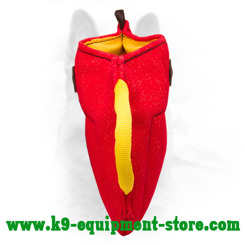 French Linen K9 Puppy Bite Builder with Three Handles