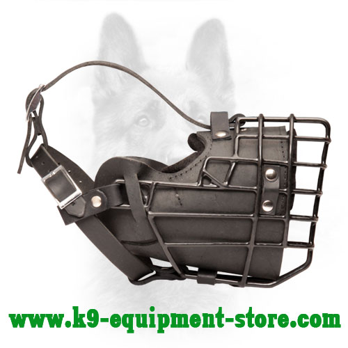 Canine Wire Cage Dog Muzzle Rubber Covered