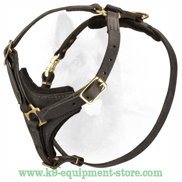 K9 Leather Dog Harness For Easy Tracking And Safe Walking