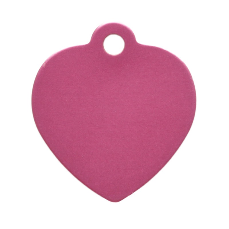 Heart Shaped Personalized Engraving ID tag - Click Image to Close