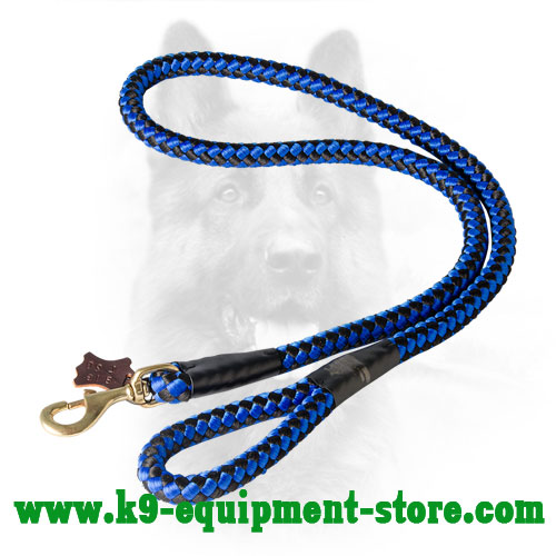 Police Dog Cord Nylon Leash with Comfortable Handle