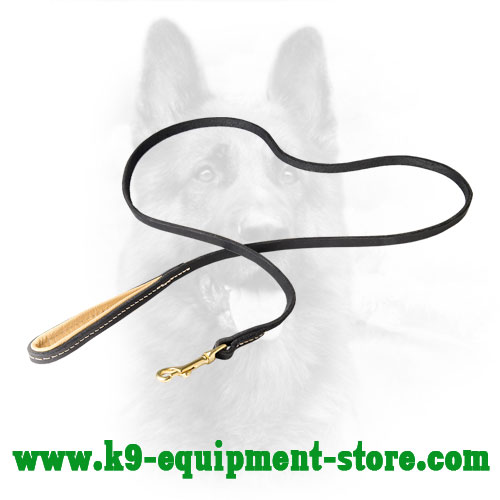 K9 Leash with Nappa Leather on Handle