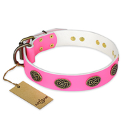 "Forever Fashion" FDT Artisan Leather Dog Collar with Old Look Plates - 1 1/2 inch (40 mm) wide "Forever Fashion" FDT Artisan Leather Dog Collar with Old Look Plates - 1 1/2 inch (40 mm) wide