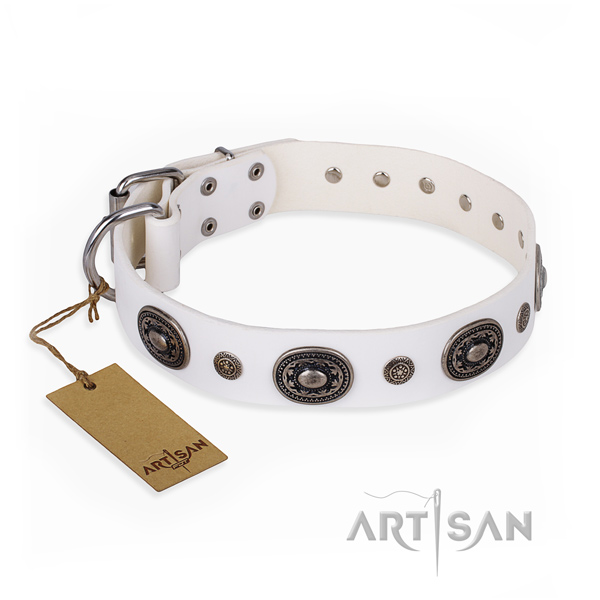 Top notch full grain genuine leather collar created for your doggie