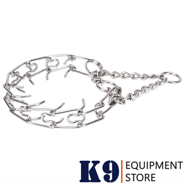 Dependable stainless steel dog prong collar for large pets