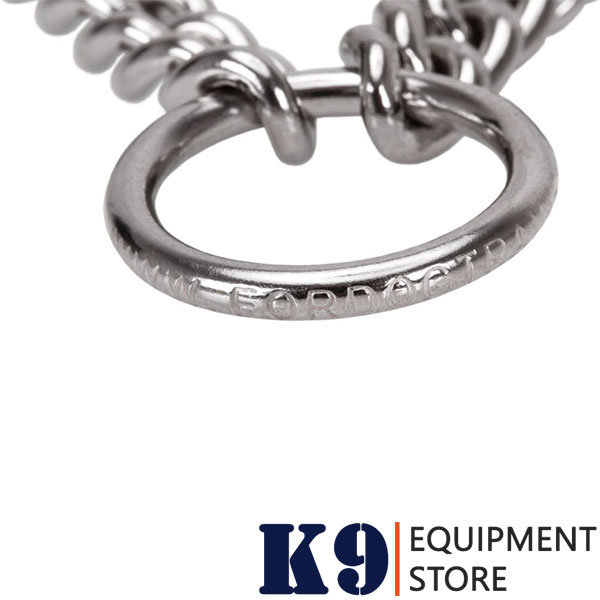 Rust proof dog pinch collar of stainless steel for large canines