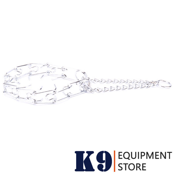 High quality chrome plated steel pinch collar for poorly behaved pets