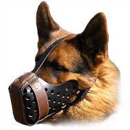 Canine Cool Style Leather Padded Muzzle