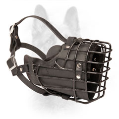 K9 Wire Basket Dog Muzzle Covered with Rubber for Winter Walks