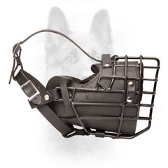 Wire Cage K9 Dog Muzzle with Strong Adjustable Straps