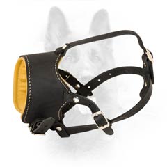 Revolutionary Canine Nappa Leather Open Nose Dog  Muzzle